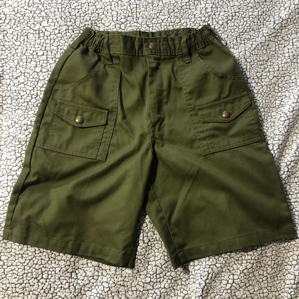 Green Boy Scout cargo shorts
